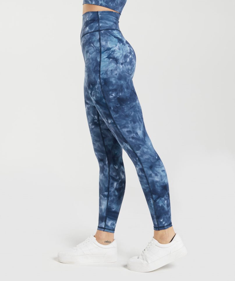 Women's Gymshark Elevate Leggings Blue | CA 0N7D83